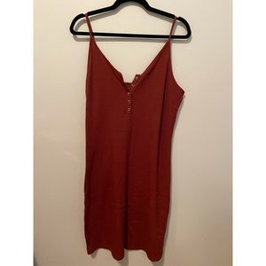 Rust Waffle Dress | American Eagle